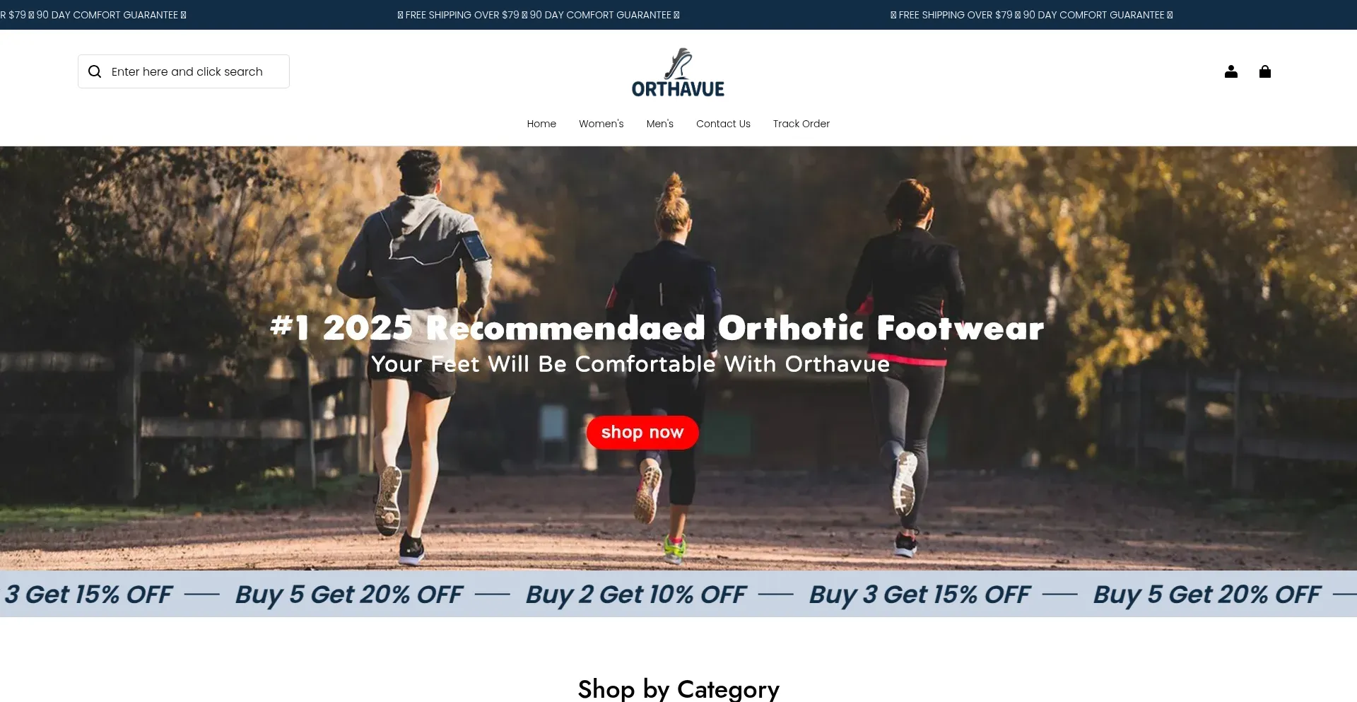 Website screenshot of Orthavue.com
