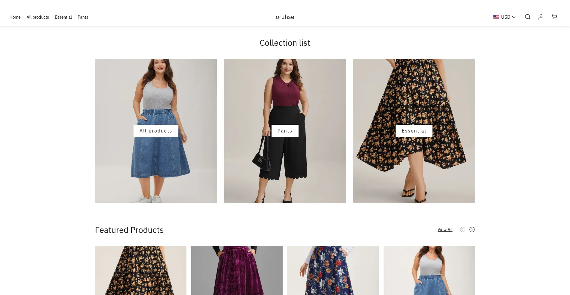 Website screenshot of Oruhse.com