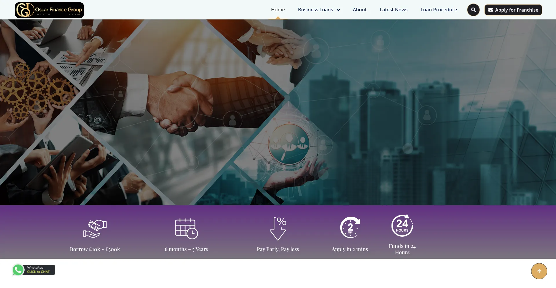 Website screenshot of Oscarfinancegroup.com