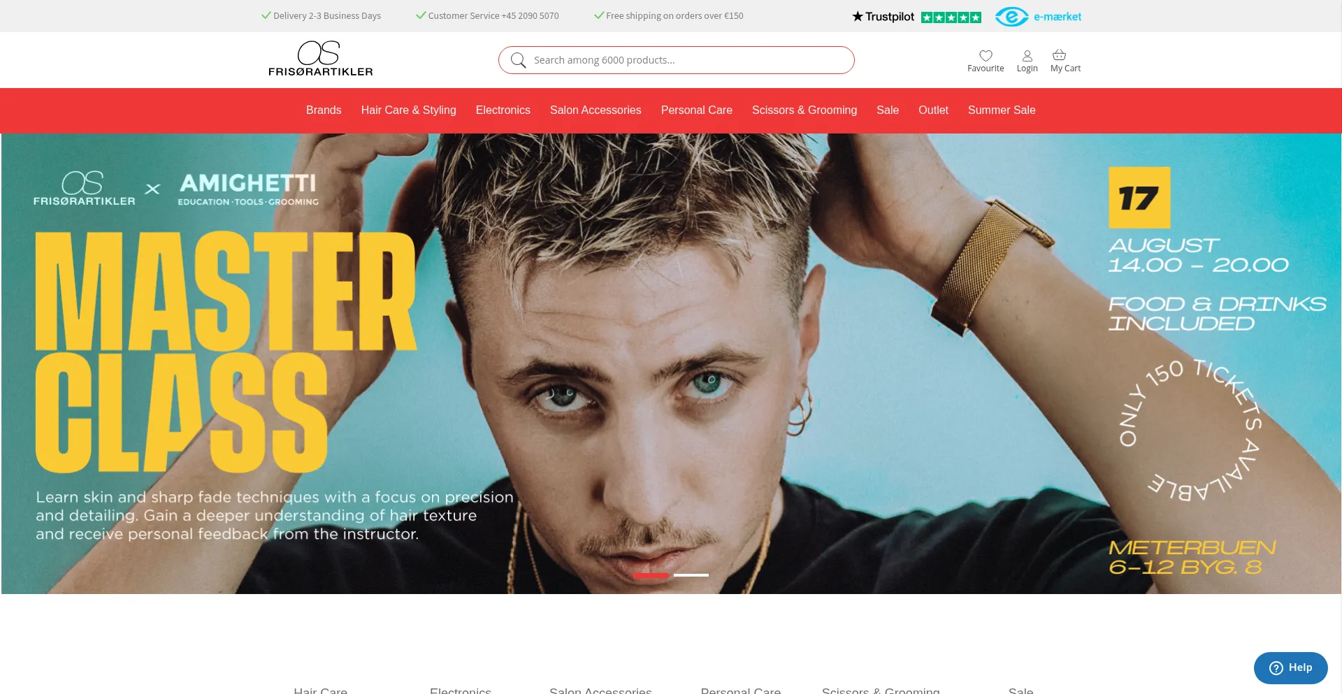 Website screenshot of Osfrisorartikler.com