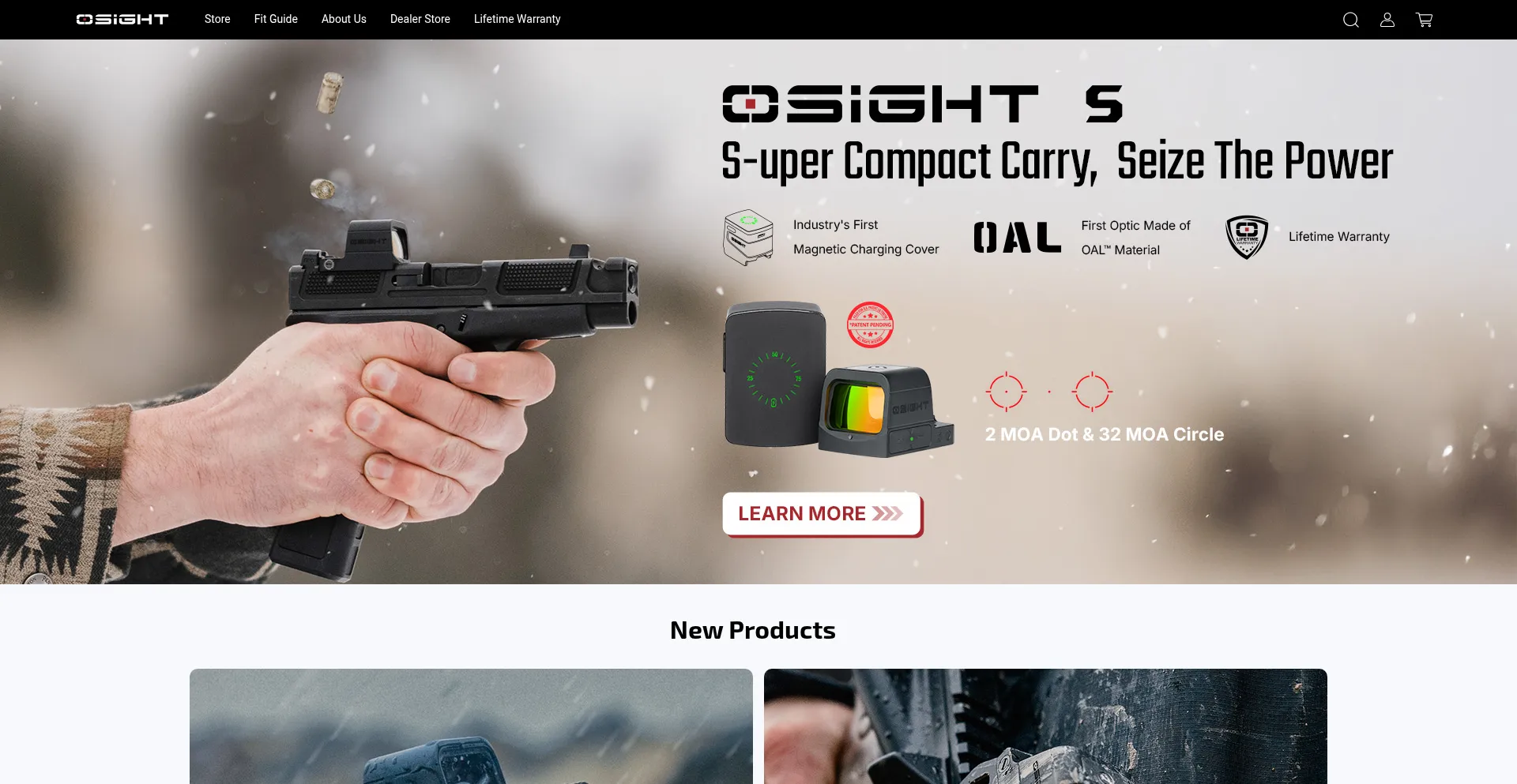 Website screenshot of Osight.com