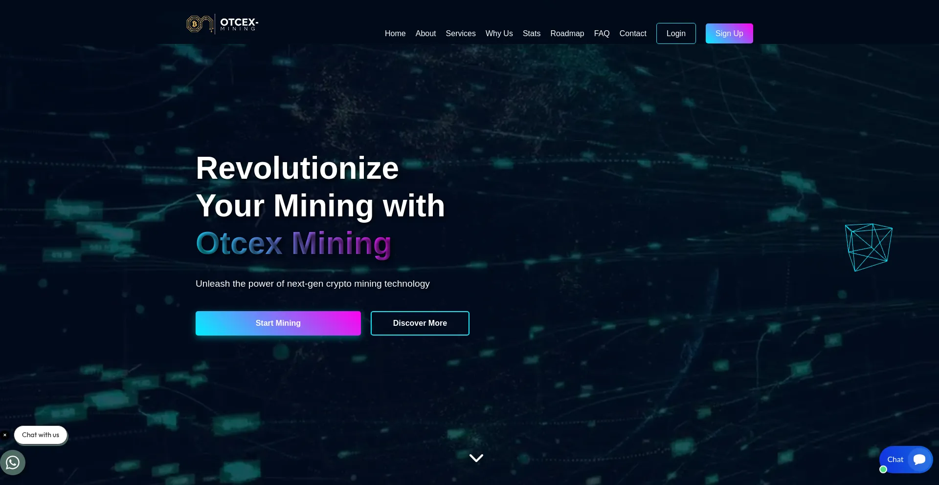 Website screenshot of Otcex-mining.ltd