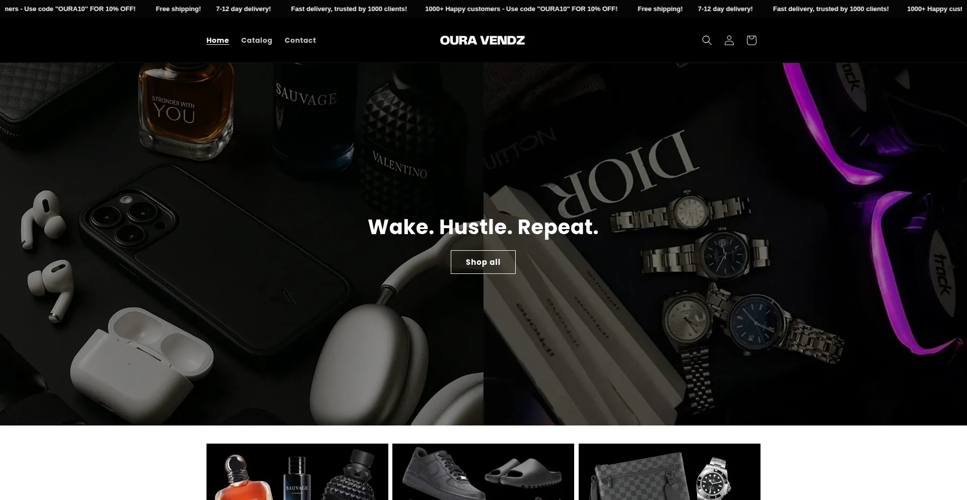 Website screenshot of Ouravendz.com