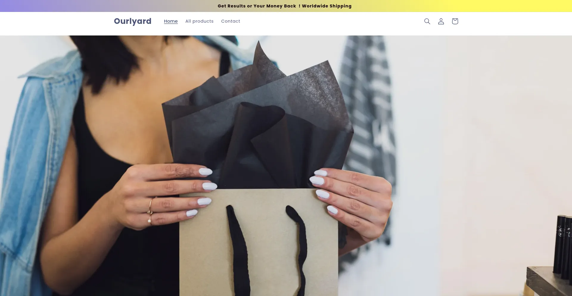 Website screenshot of Ourlyard.com