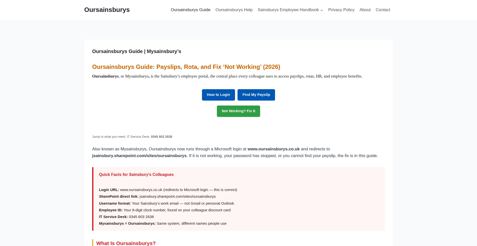 Oursainsburys.org