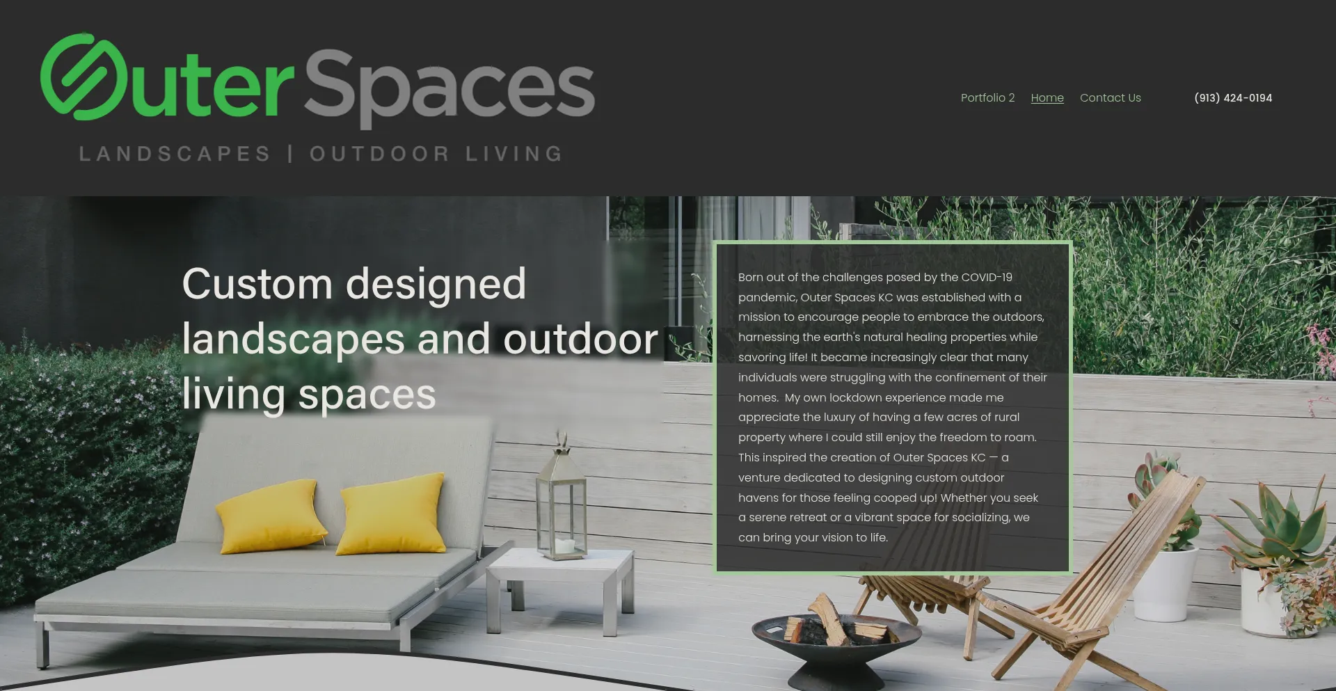 Website screenshot of Outerspaceskc.net