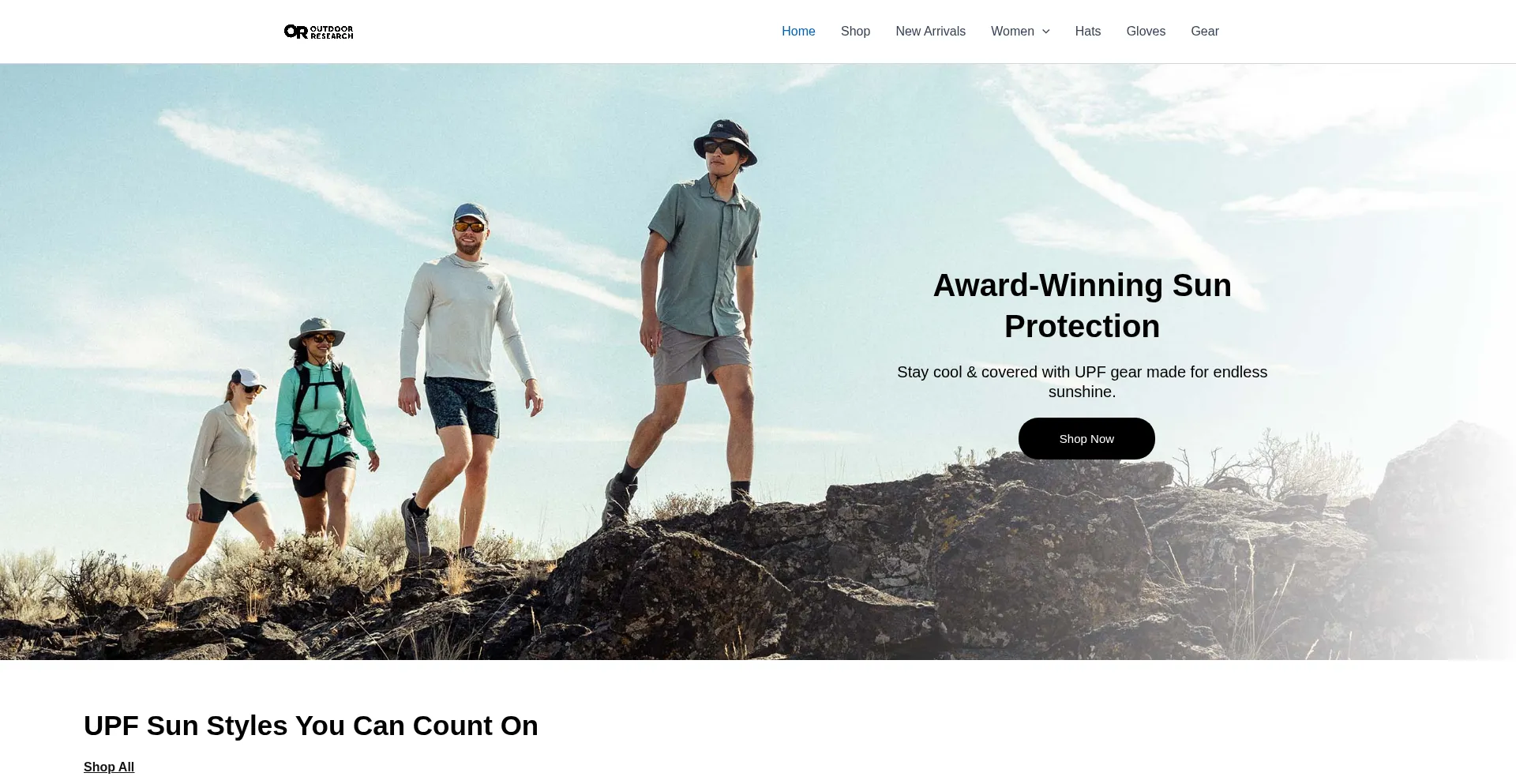Website screenshot of Outgearelite.com