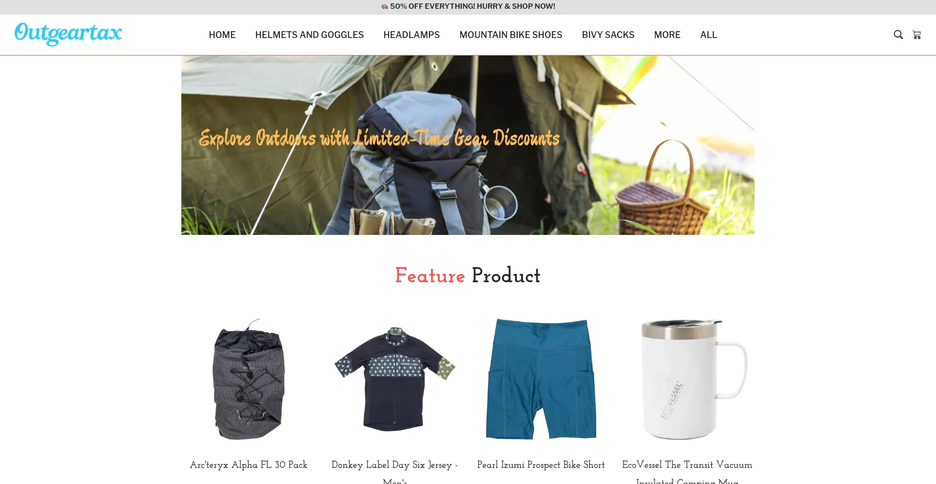 Website screenshot of Outgeartax.com