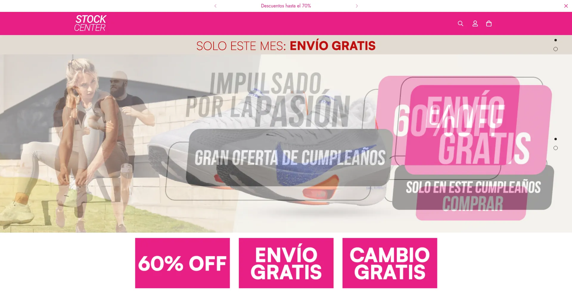Website screenshot of Outletcenteroficial.com