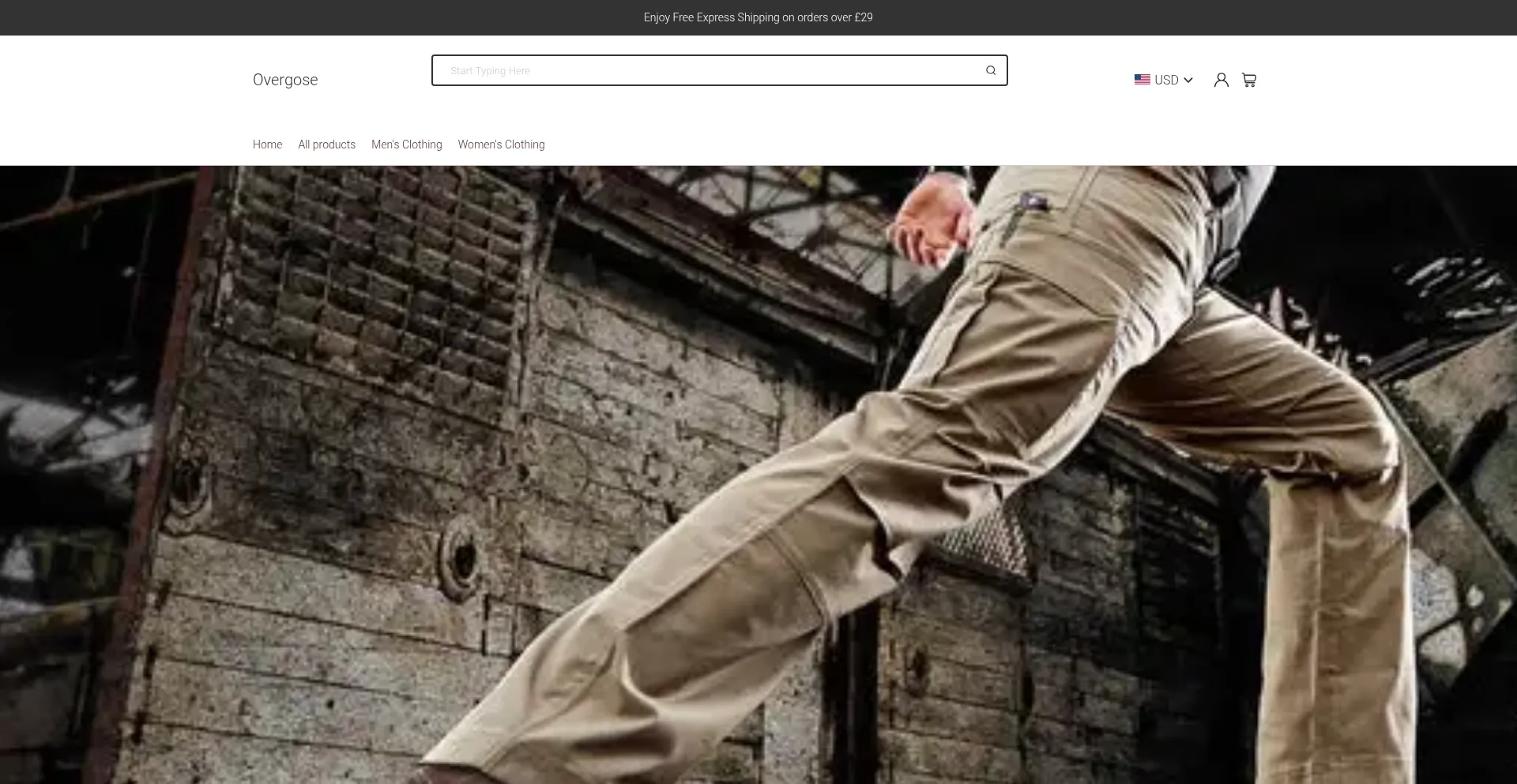 Website screenshot of Overgose.com