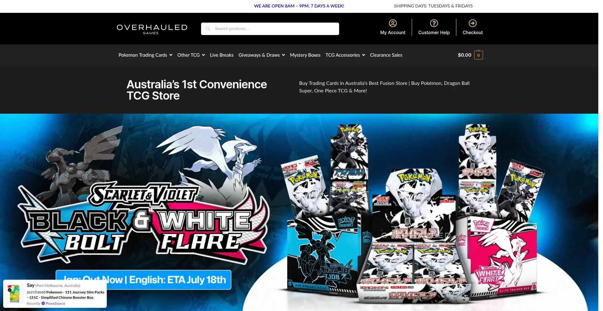 Website screenshot of Overhauledgames.com.au