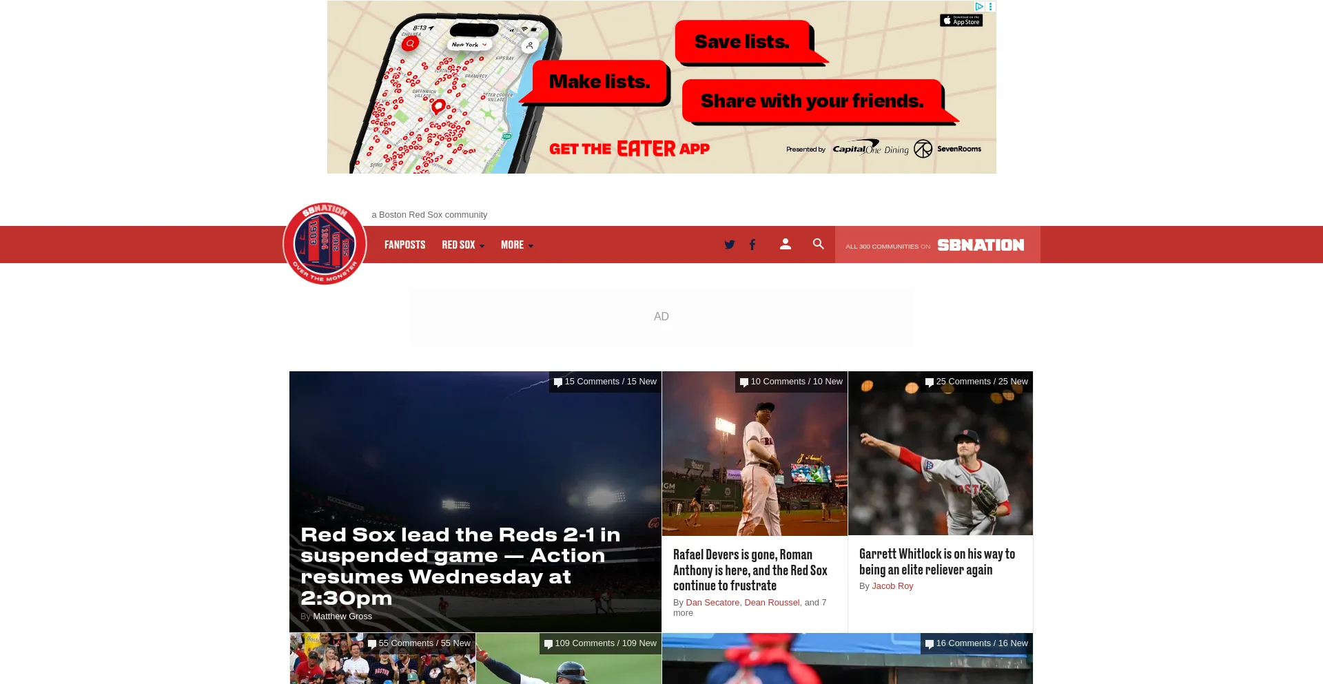 Website screenshot of Overthemonster.com