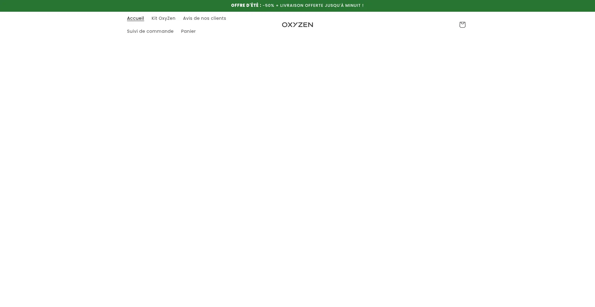 Website screenshot of Oxyzen-france.com