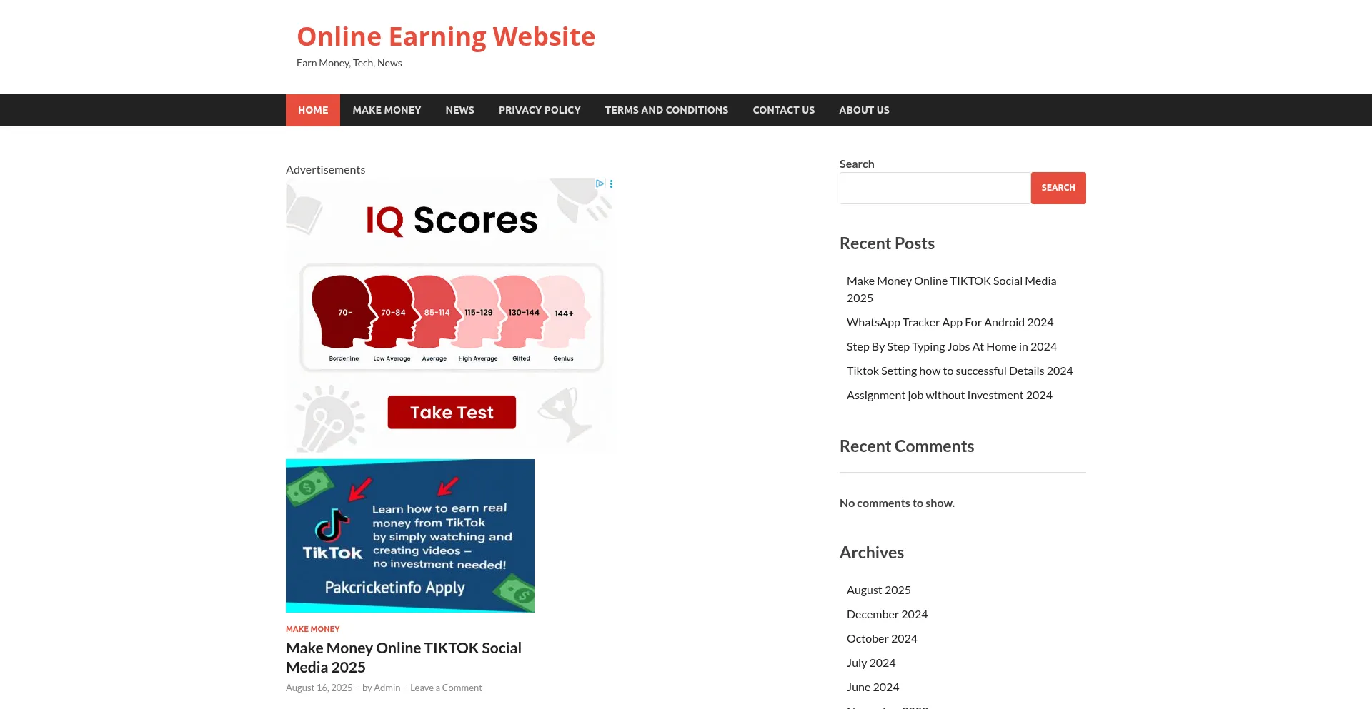 Website screenshot of Pakcricketinfo.com