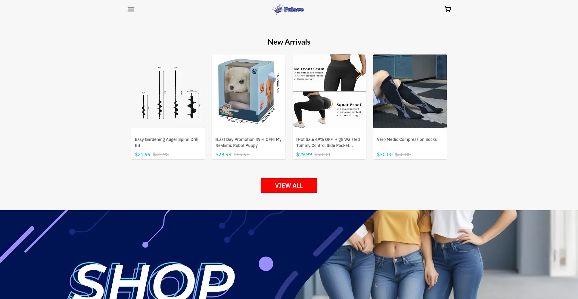Website screenshot of Palace67.com