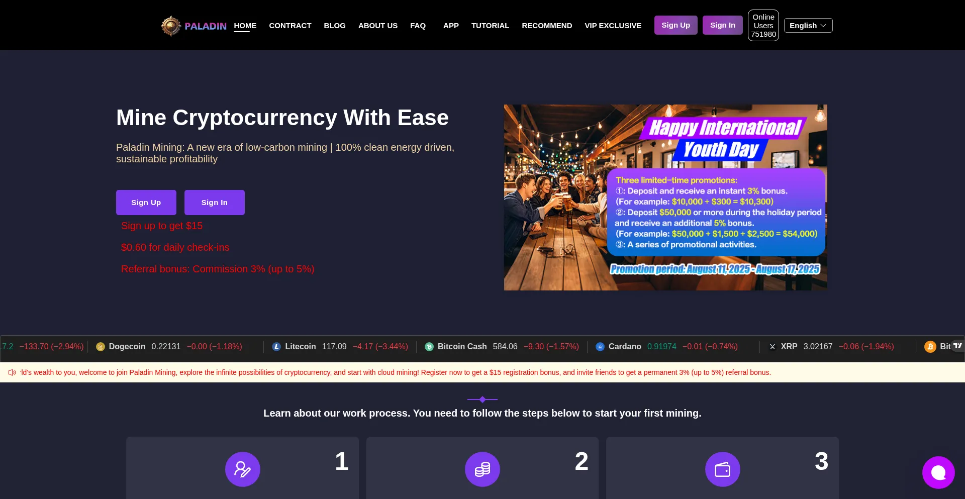 Website screenshot of Paladinapps.com