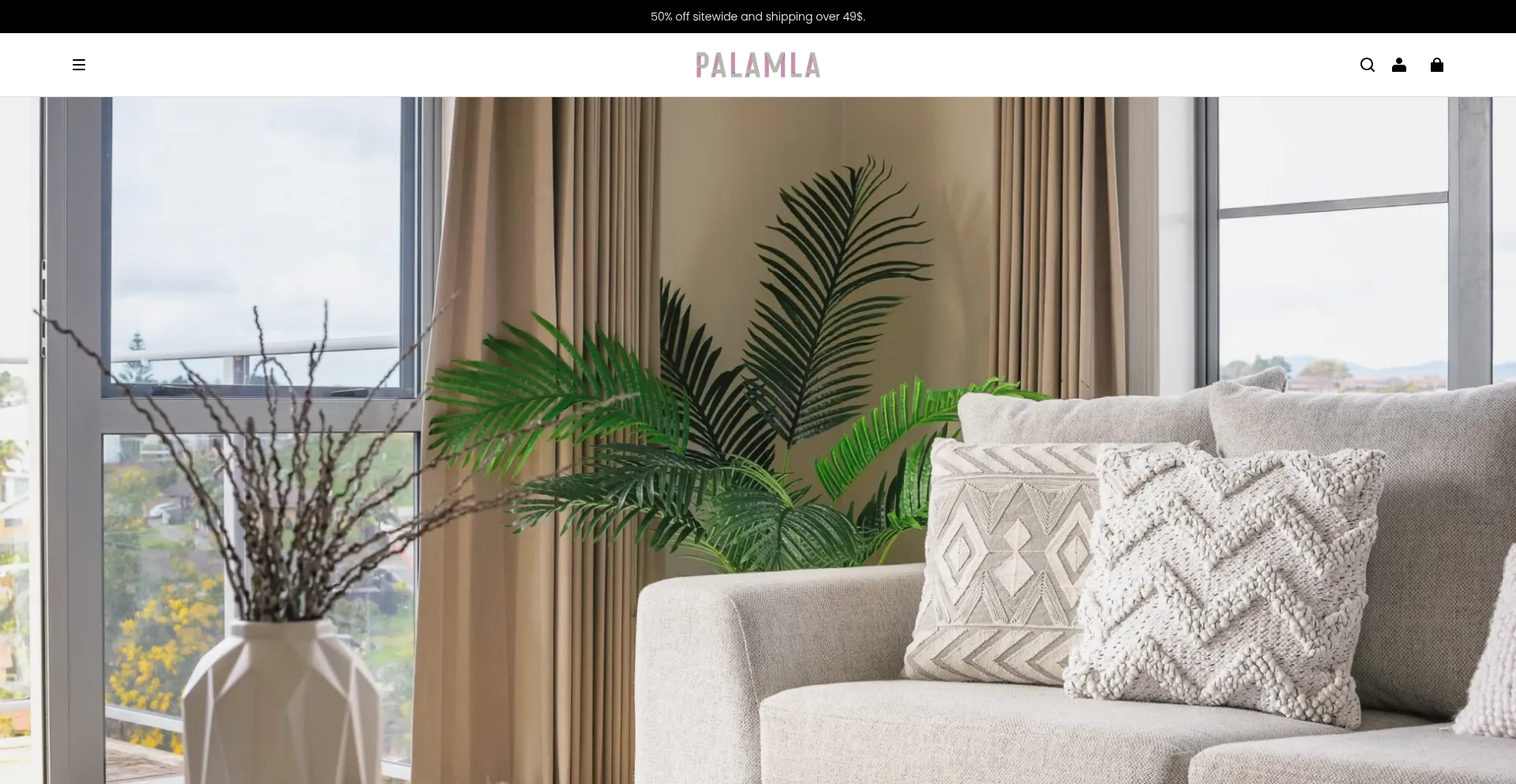 Website screenshot of Palamla.com