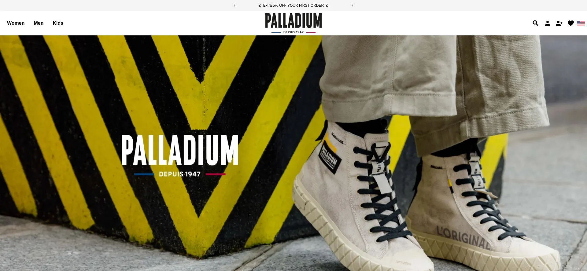 Website screenshot of Palladiumusa.us.com