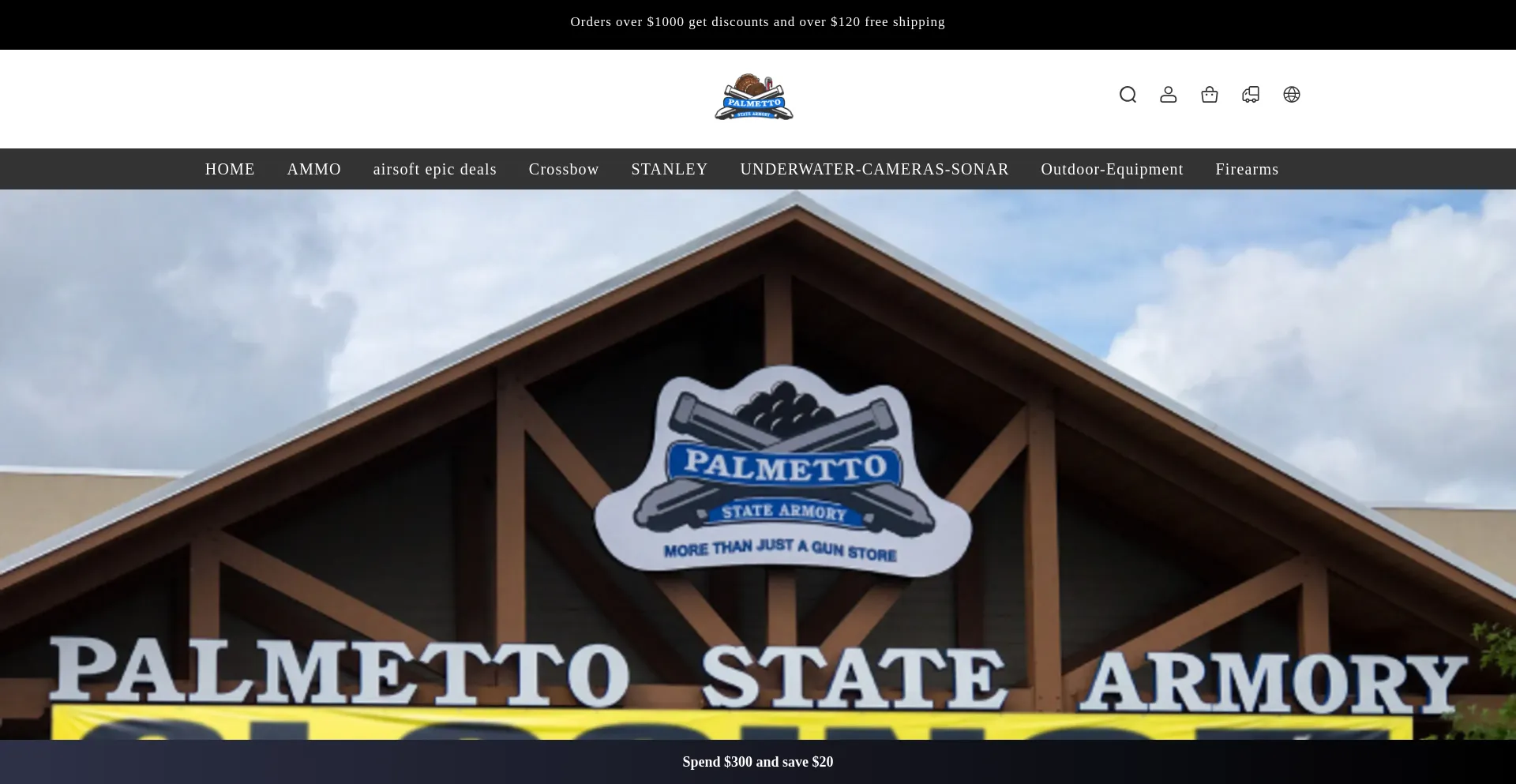 Website screenshot of Palmettousstate.com