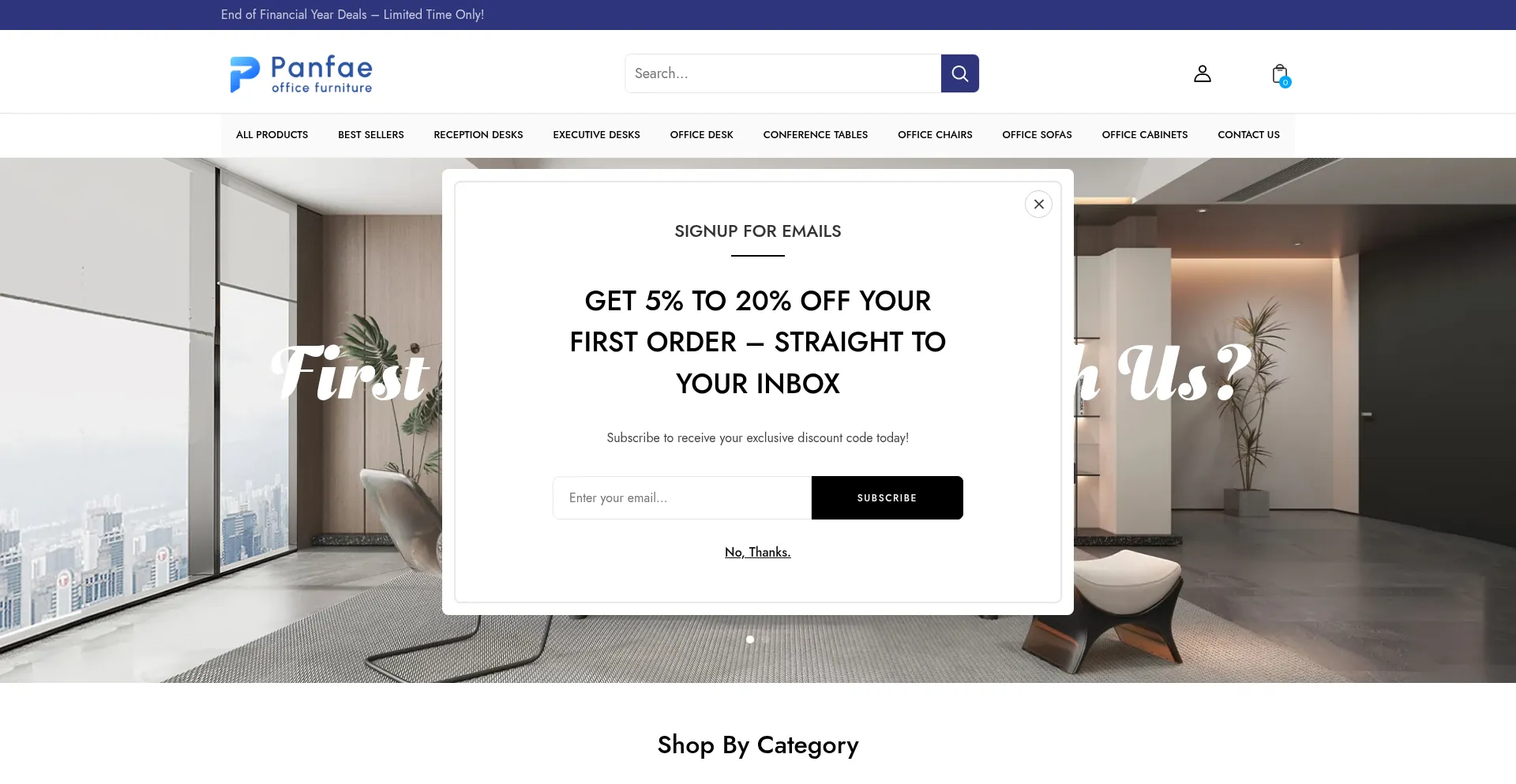 Website screenshot of Panfae.com