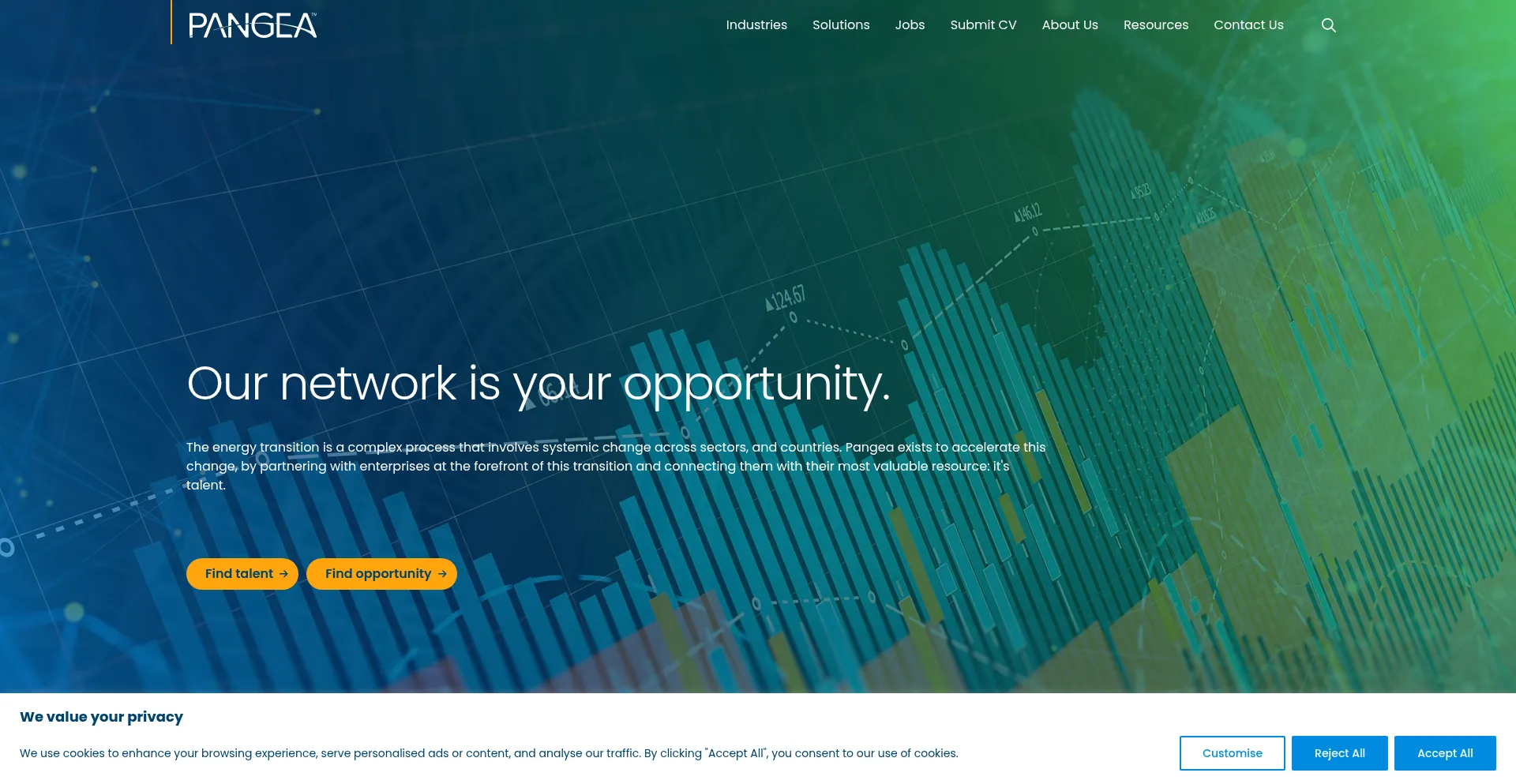 Website screenshot of Pangea-ts.com