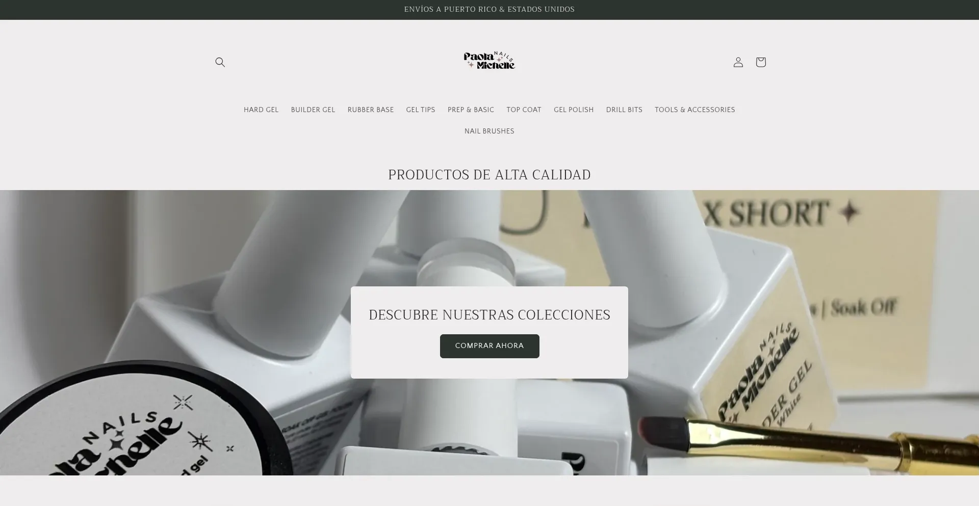 Website screenshot of Paolamichellenails.com