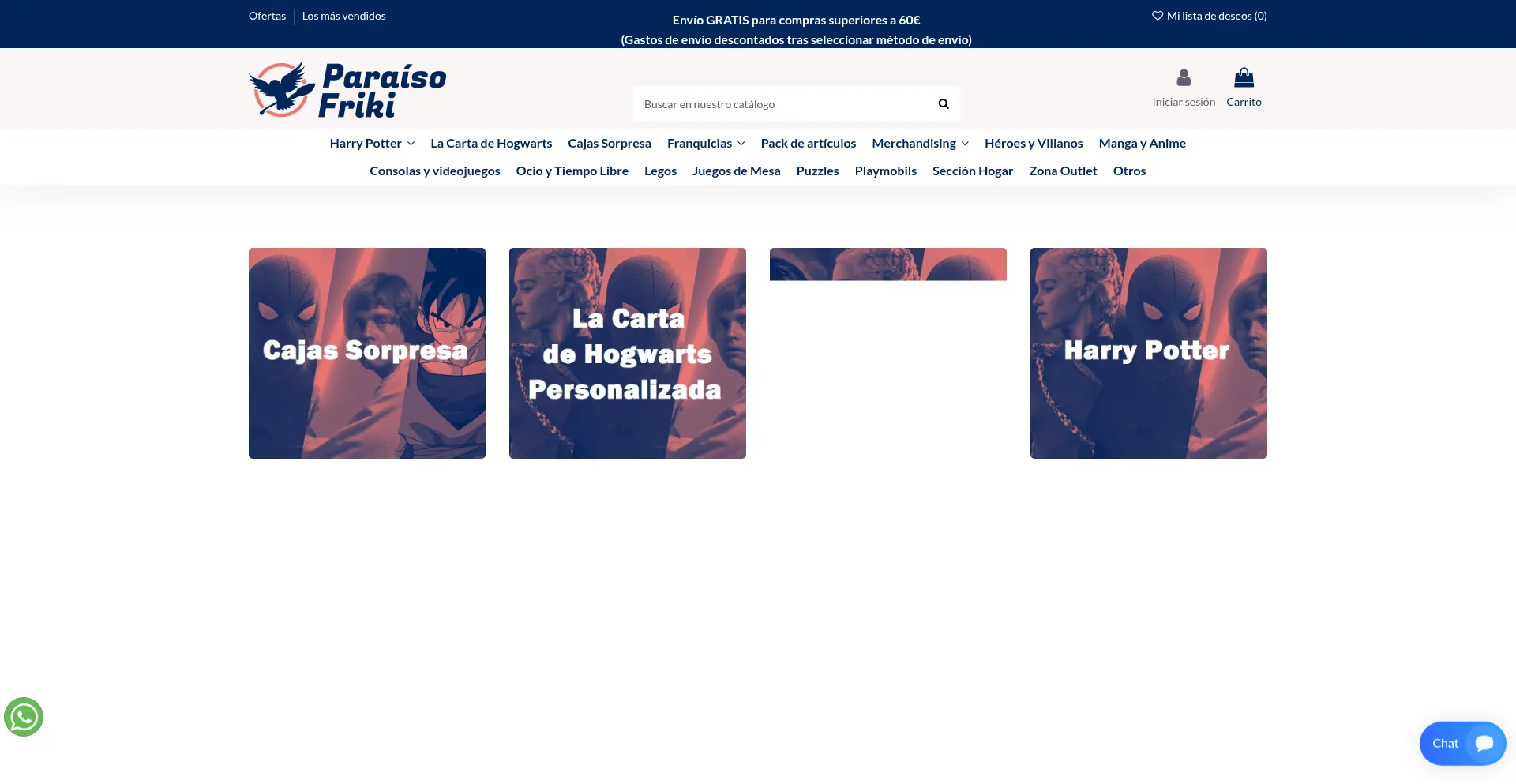 Website screenshot of Paraisofriki.es