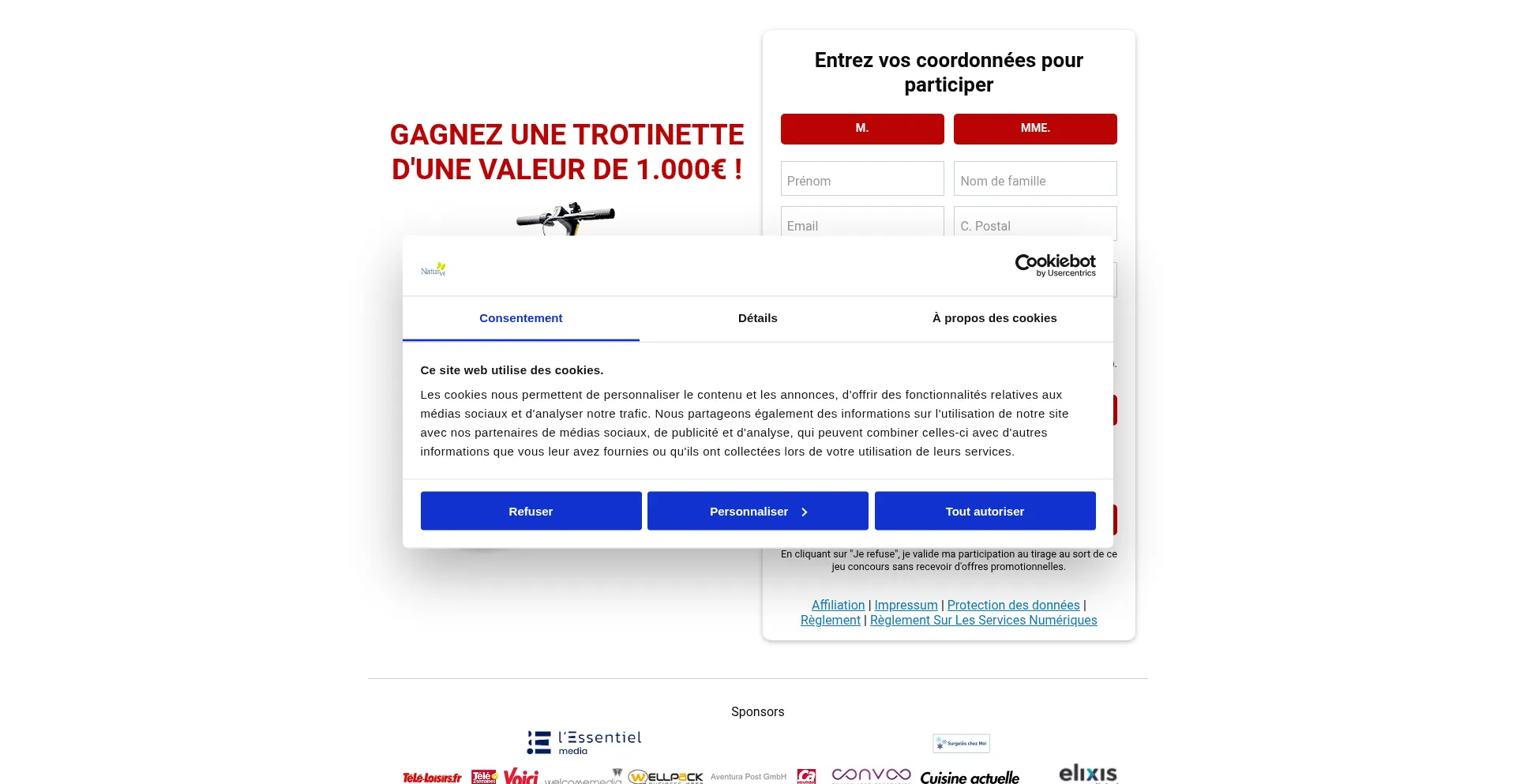 Website screenshot of Participationnature.com
