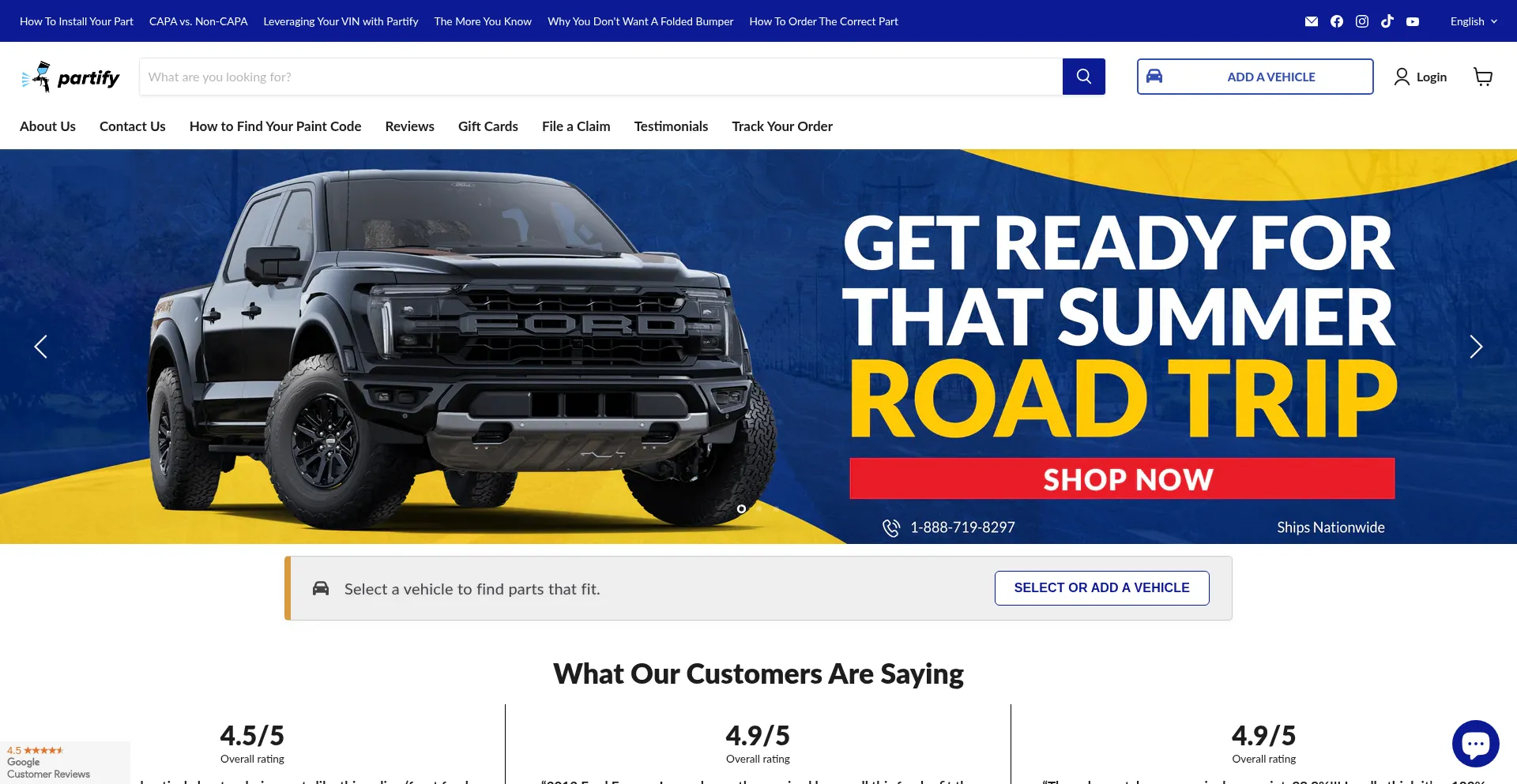 Website screenshot of Partifyusa.com