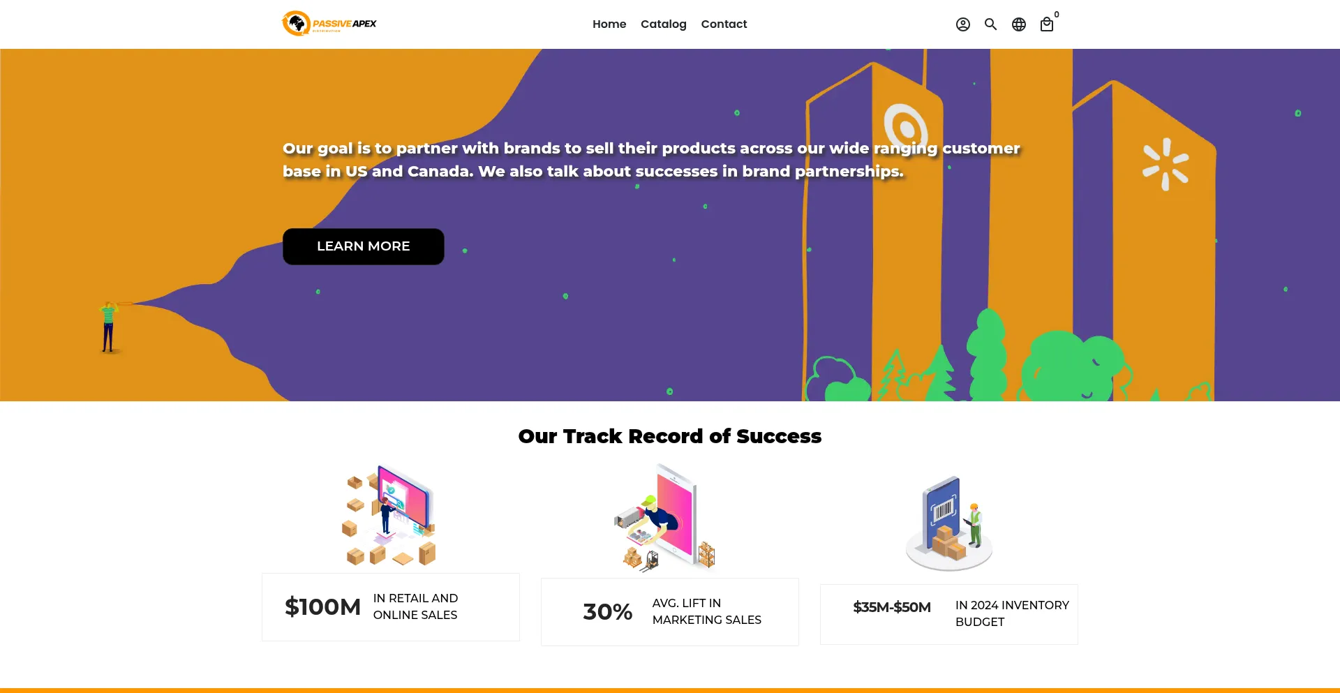 Website screenshot of Passiveapexdistribution.co