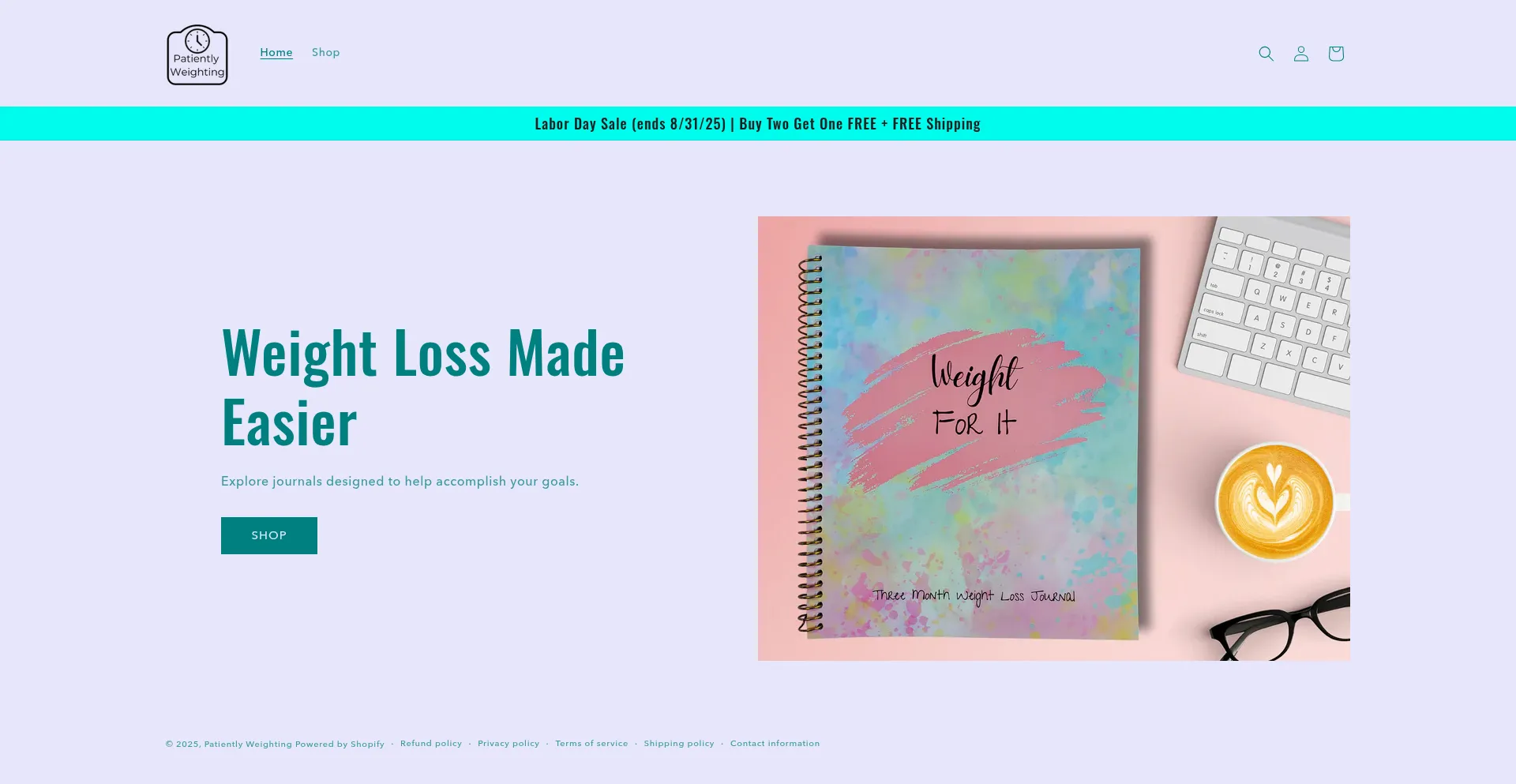 Website screenshot of Patientlyweighting.com