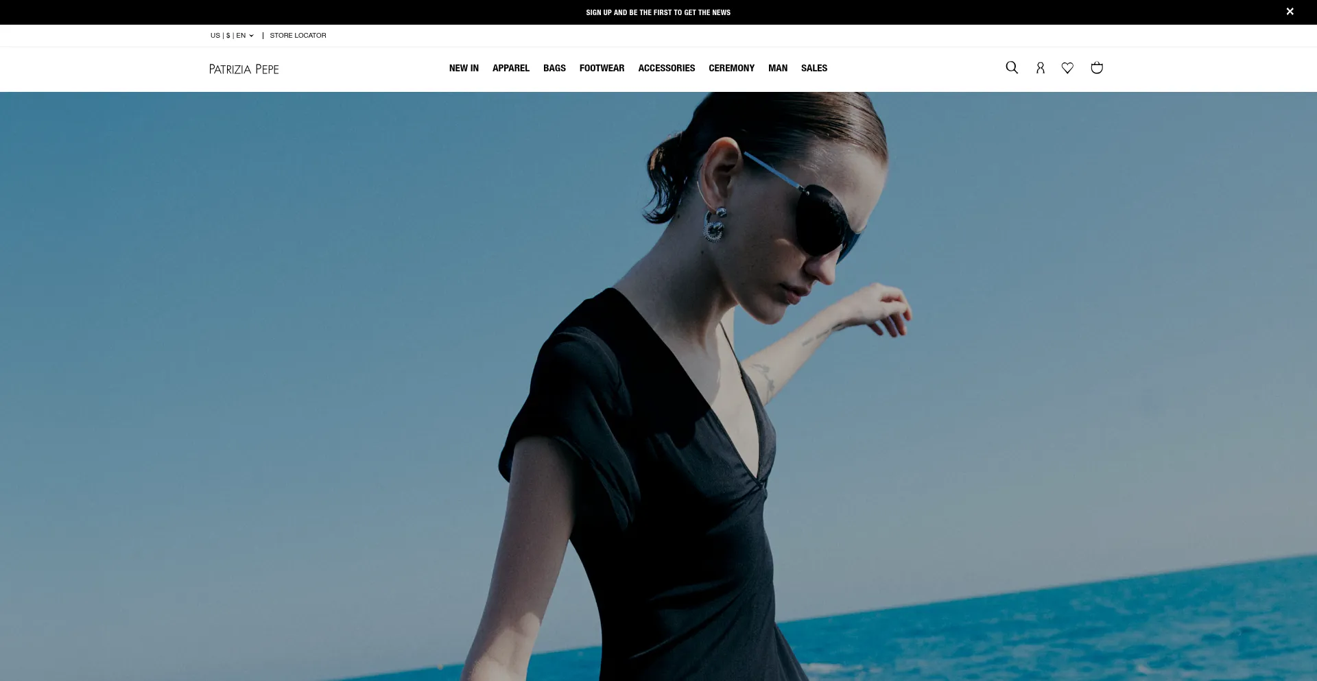 Website screenshot of Patriziapepe.com