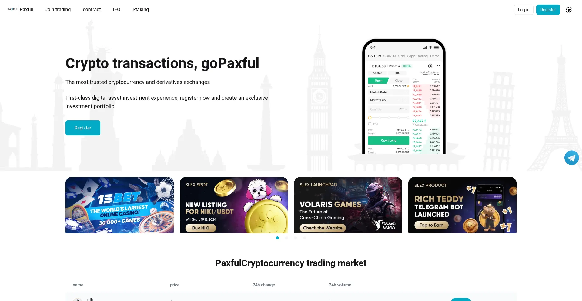 Website screenshot of Pax666.com