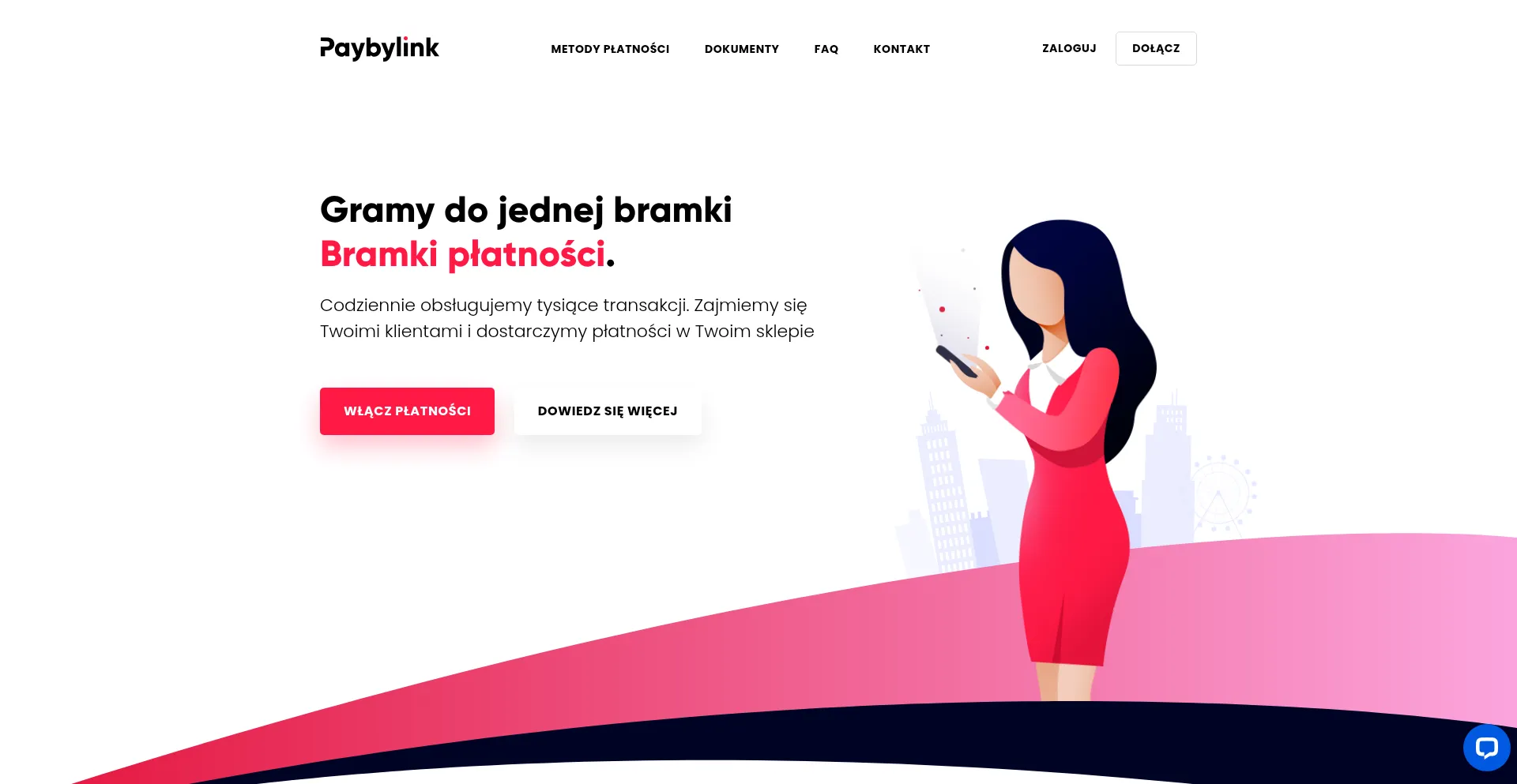 Website screenshot of Paybylink.pl