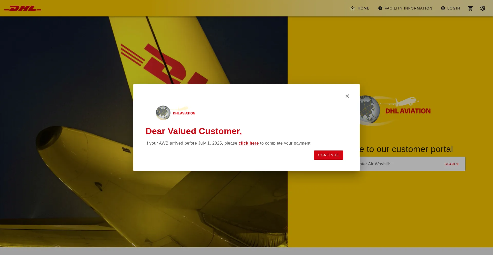 Website screenshot of Paydhlaviation.com
