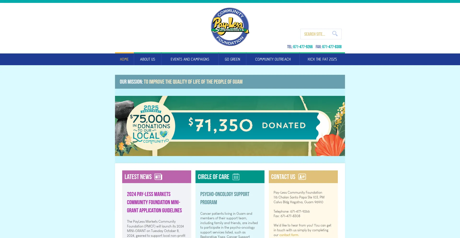Website screenshot of Paylessfoundation.com