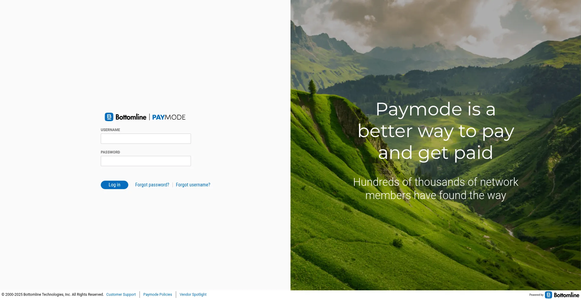 Website screenshot of Paymode.icu