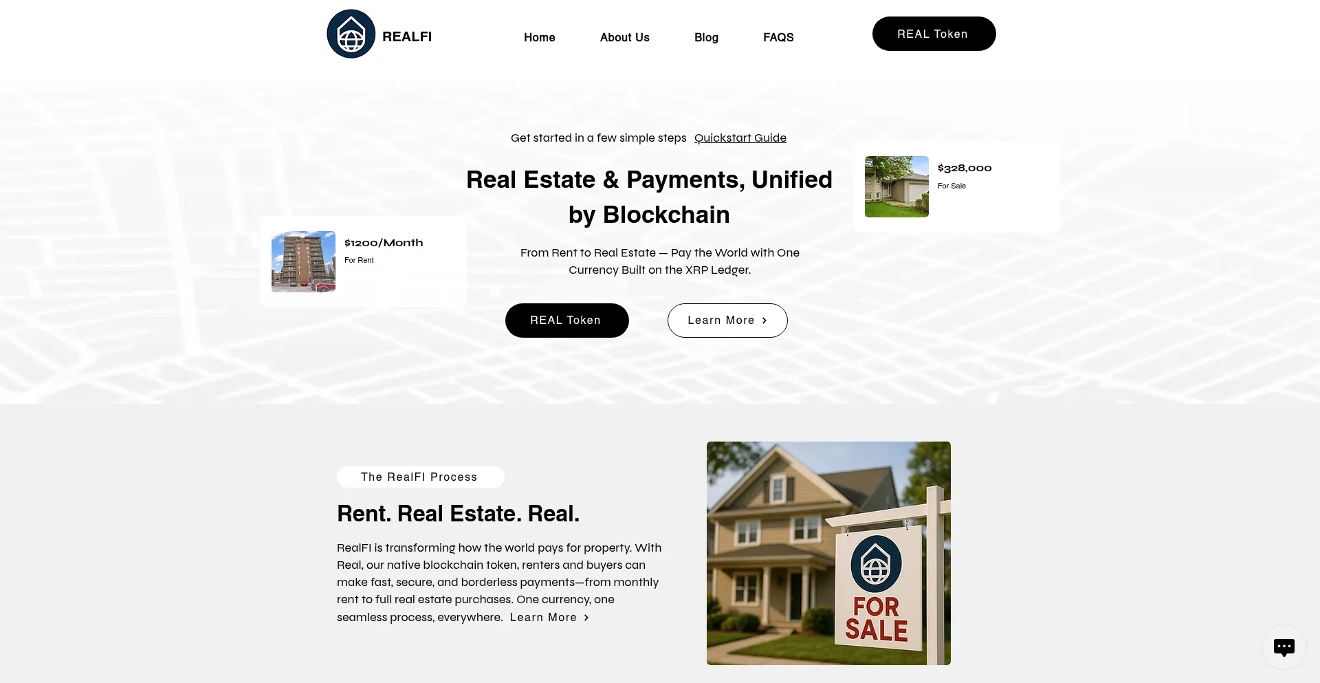 Website screenshot of Payrealfi.com