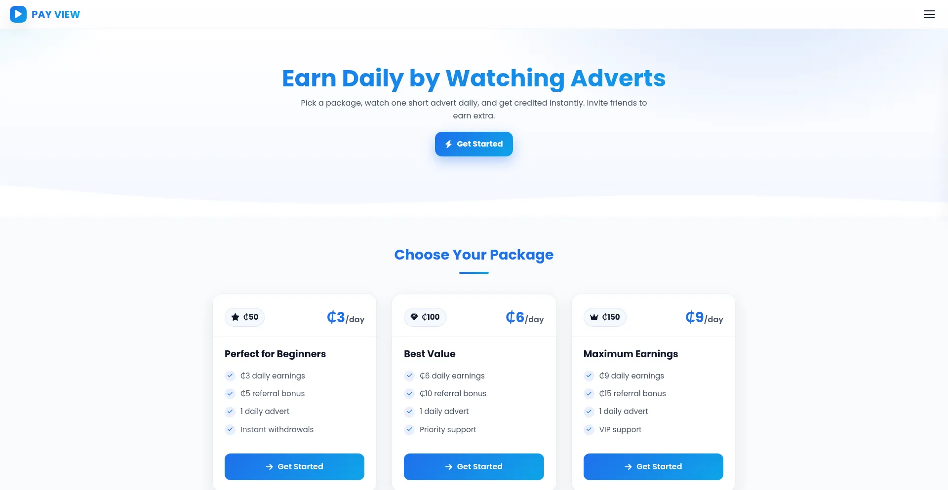 Website screenshot of Payview.site