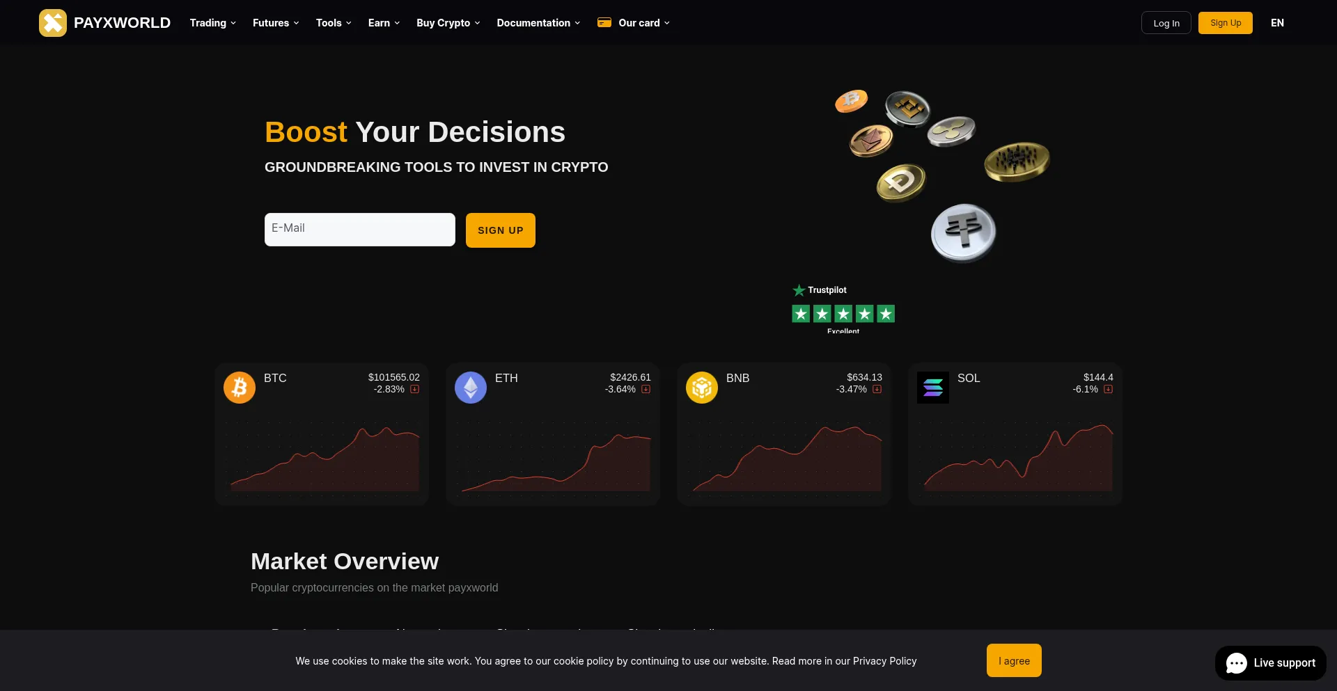 Website screenshot of Payxworld.com