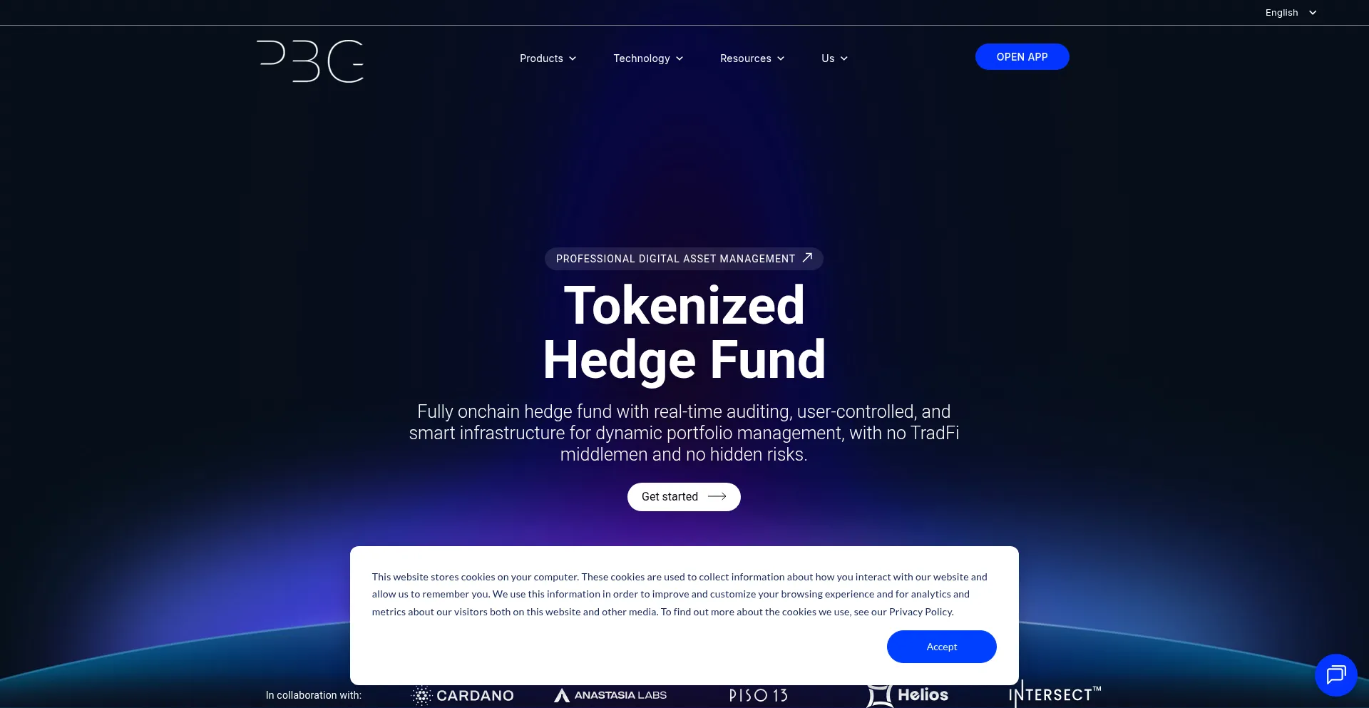 Website screenshot of Pbg.io