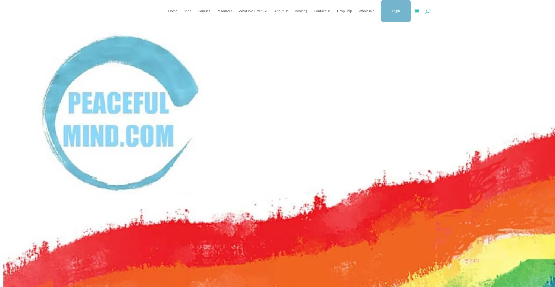 Website screenshot of Peacefulmind.com