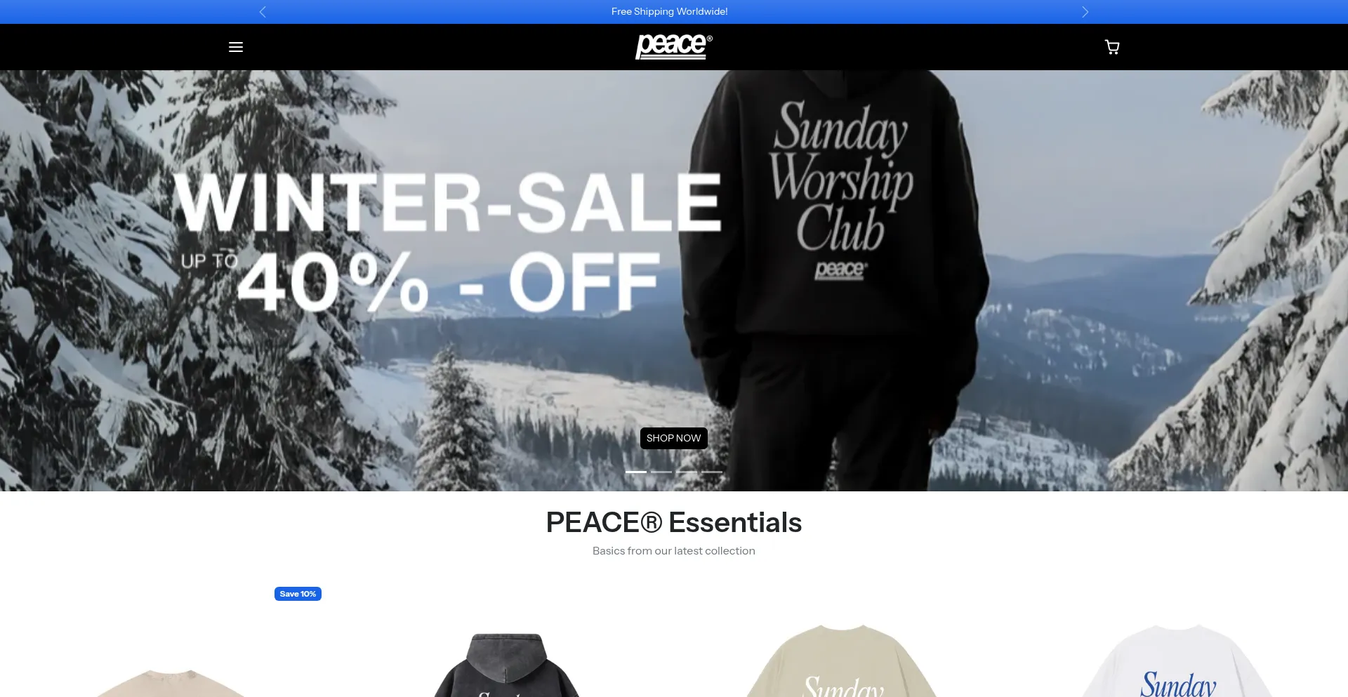Website screenshot of Peacestudiosglobal.com