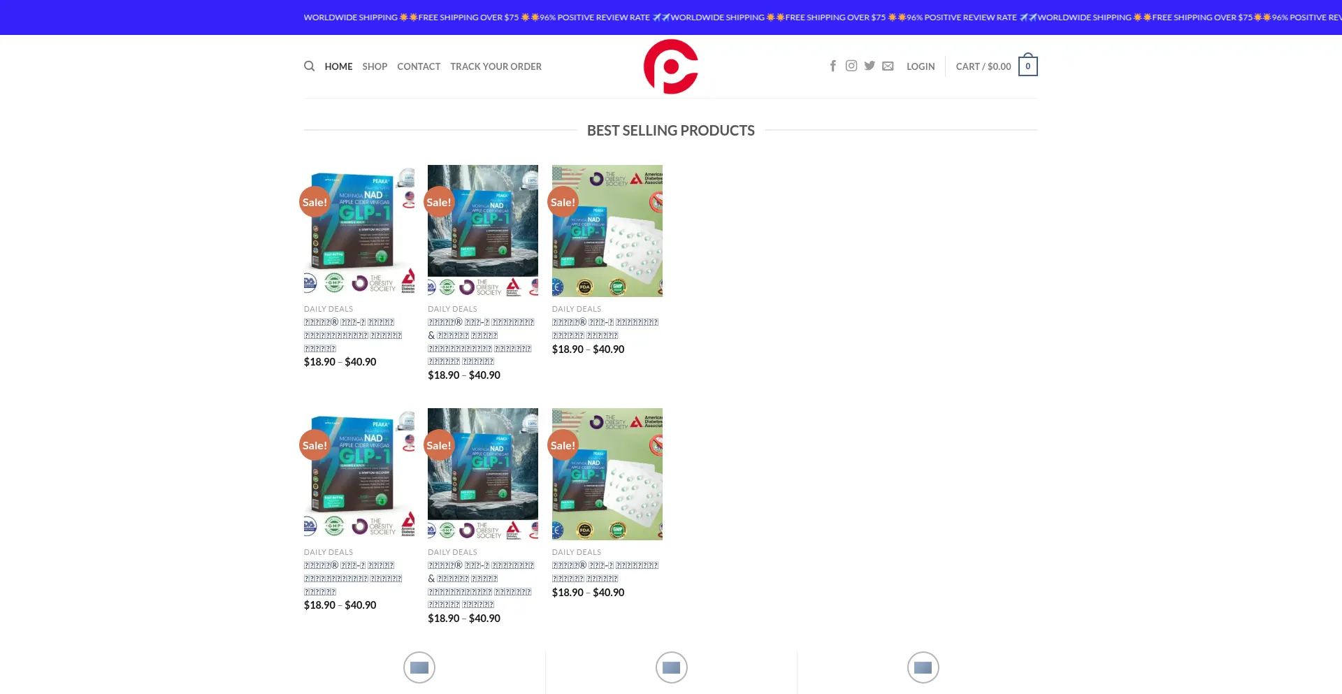 Website screenshot of Peaka-pearls.com