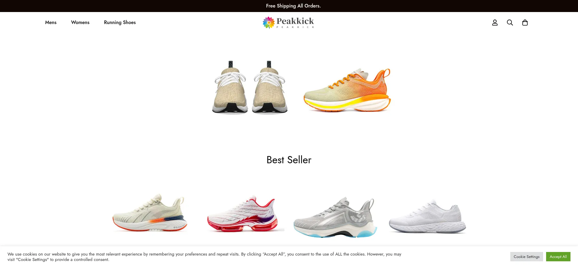 Website screenshot of Peakkick.co.uk