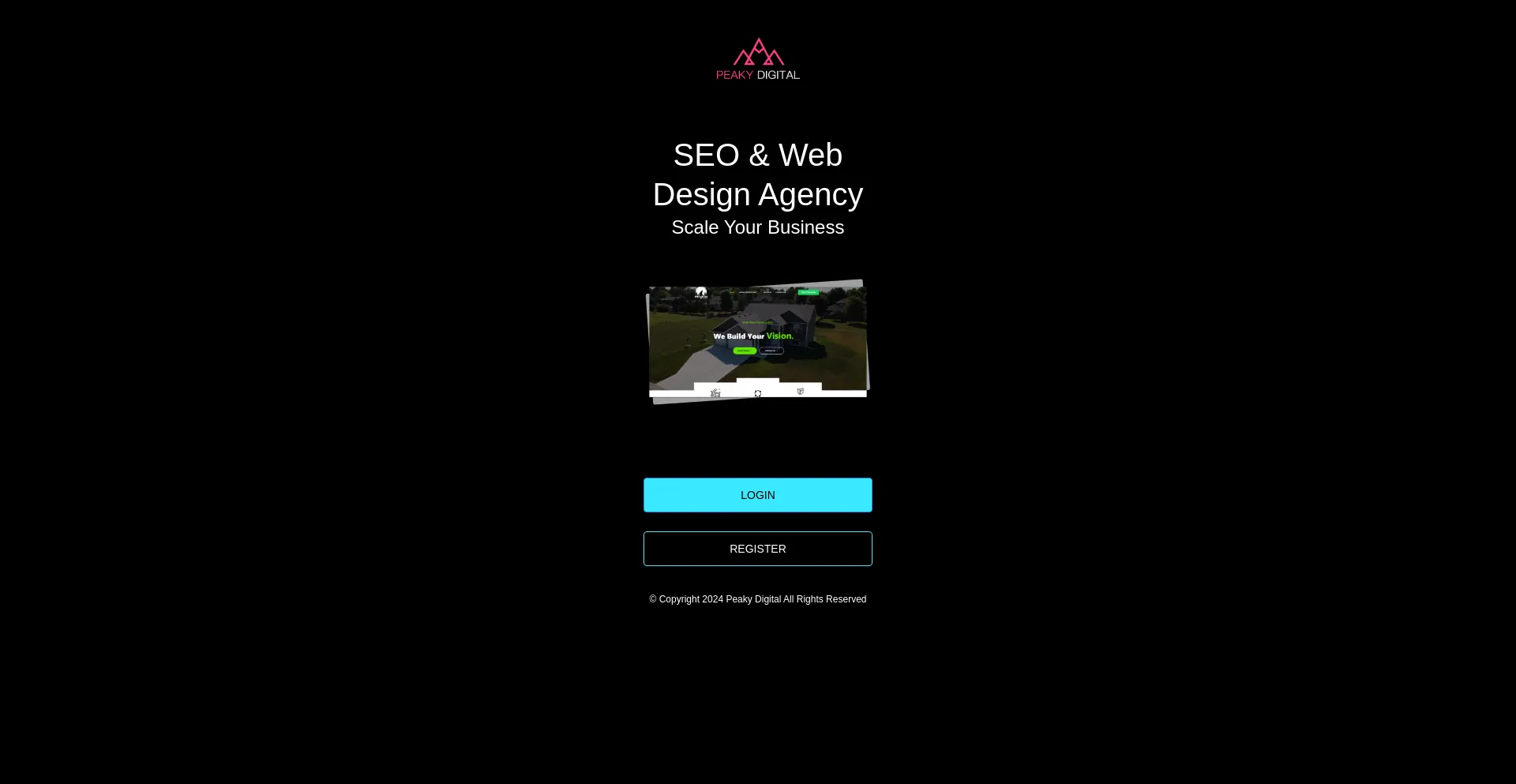 Website screenshot of Peakydigitalto.com