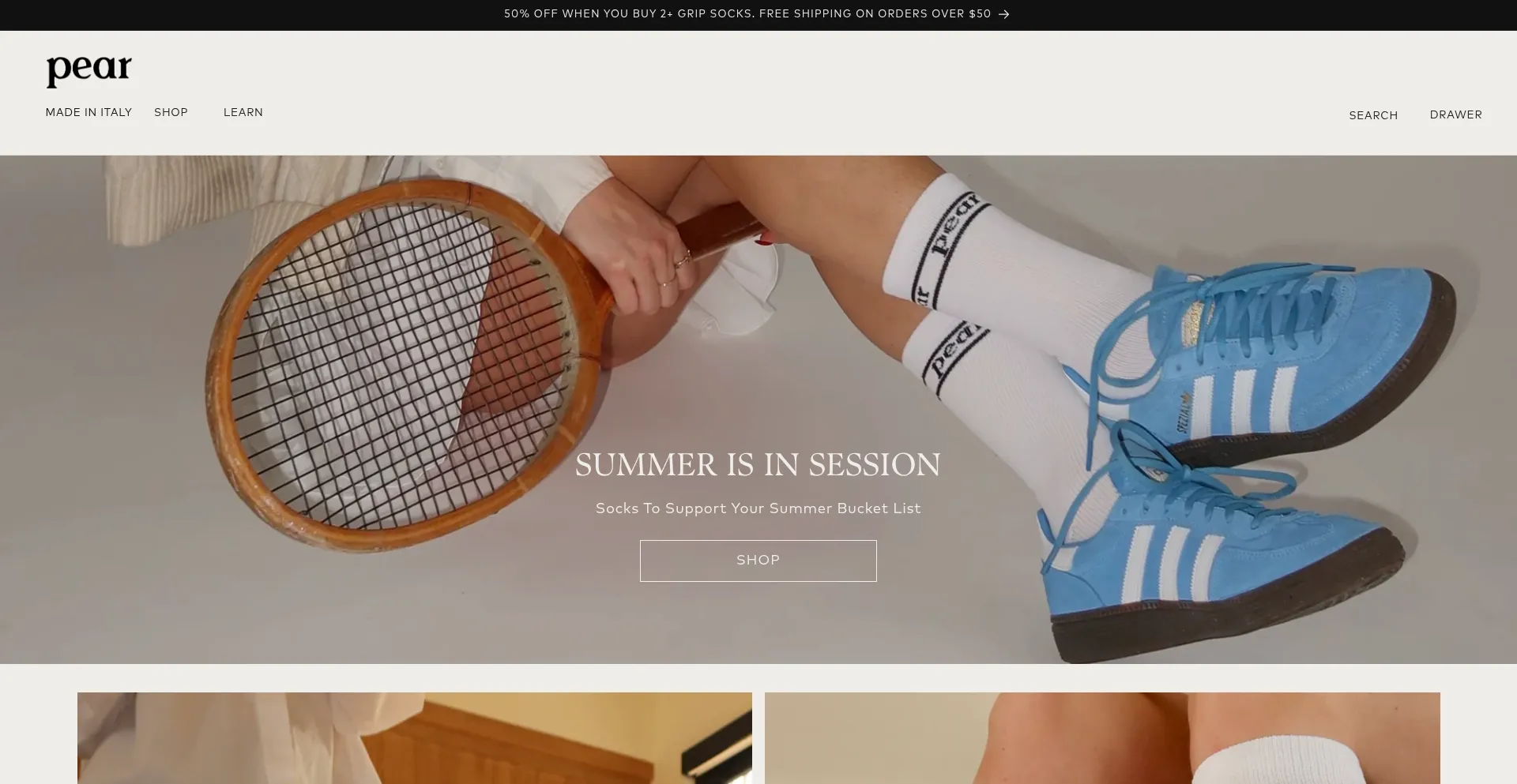 Website screenshot of Pearcompression.ca