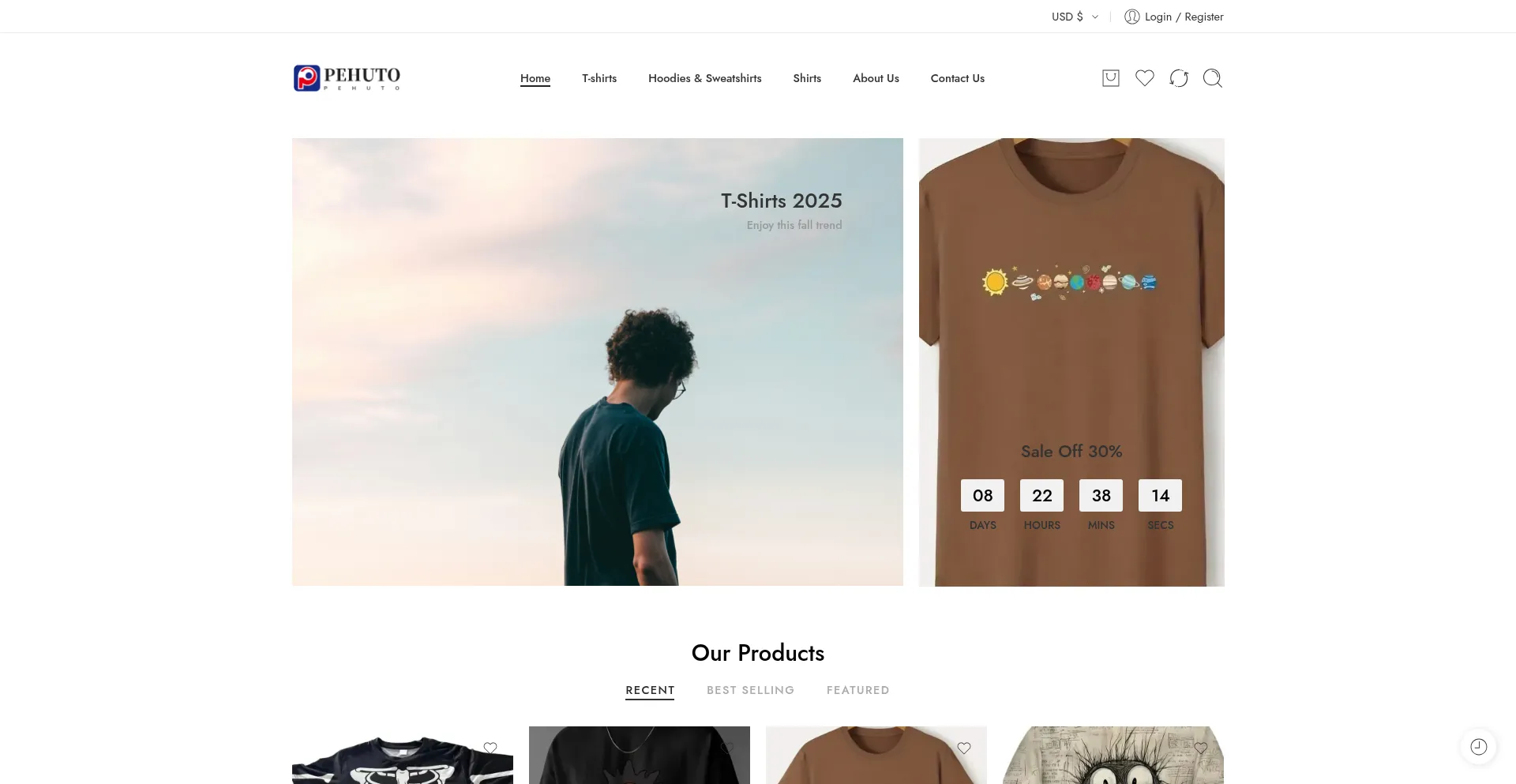 Website screenshot of Pehuto.com