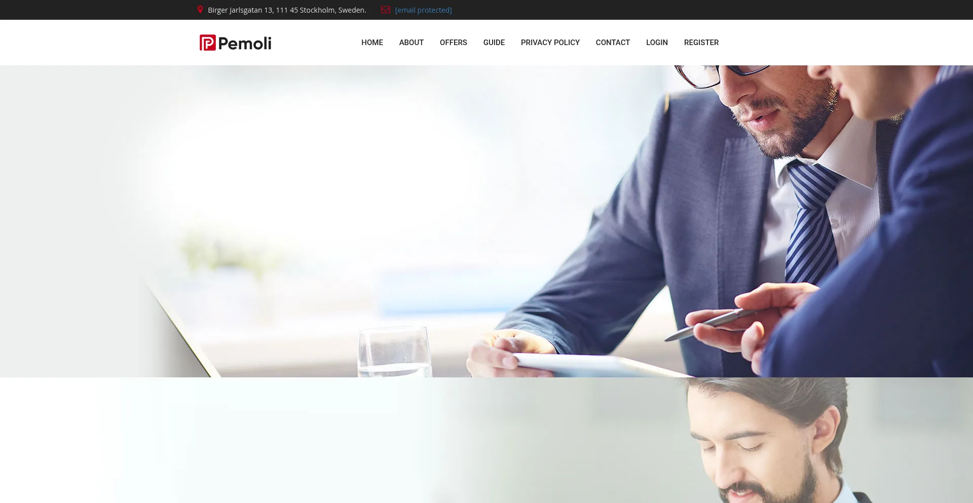 Website screenshot of Pemoliinvestments.com