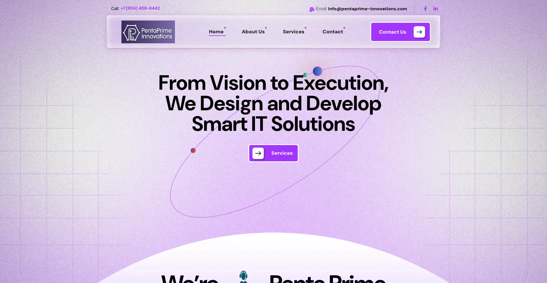 Website screenshot of Pentaprime-innovations.com